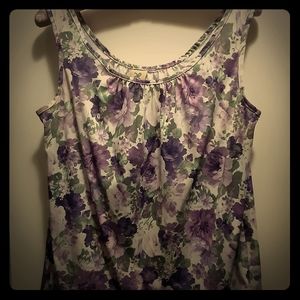 Sleeveless Floral Blouse